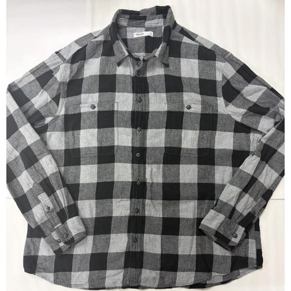 Sonoma Gray & Black Long Sleeve Flannel Shirt Mens 2XL - Picture 3 of 9